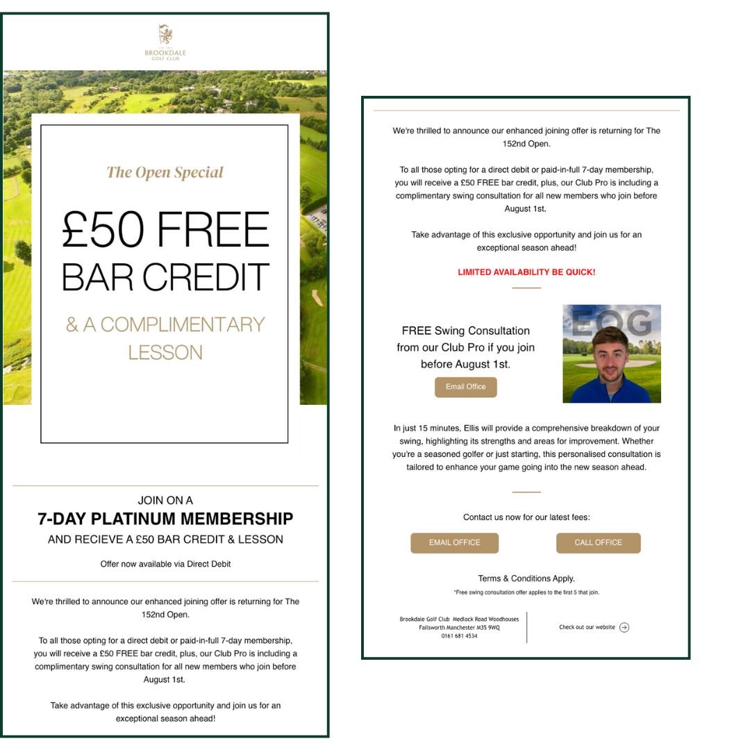 New member offer email template